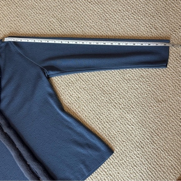 Anna Rachele Italian Virgin Merino Wool Skirt Sweater Set Fur Trim Size Medium - Picture 12 of 16